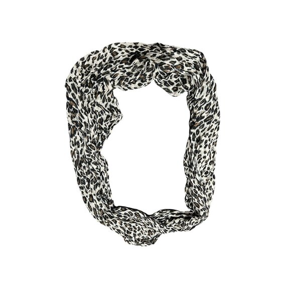 Leopard Print Infinity Scarf Shawl Wrap Animal Print Lightweight Fall Comfort - Picture 2 of 10